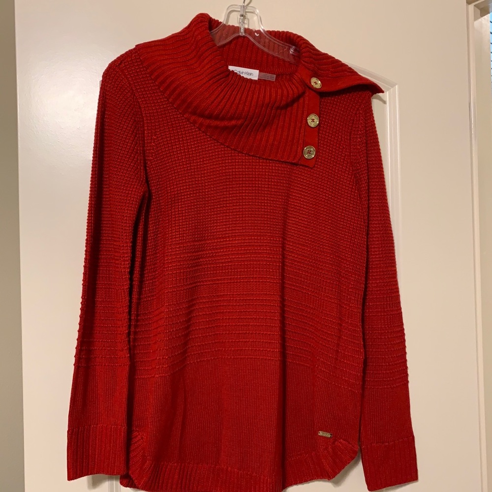 ✨Brand 🆕 Red Calvin Klein Sweater✨ - Picture 2 of 10
